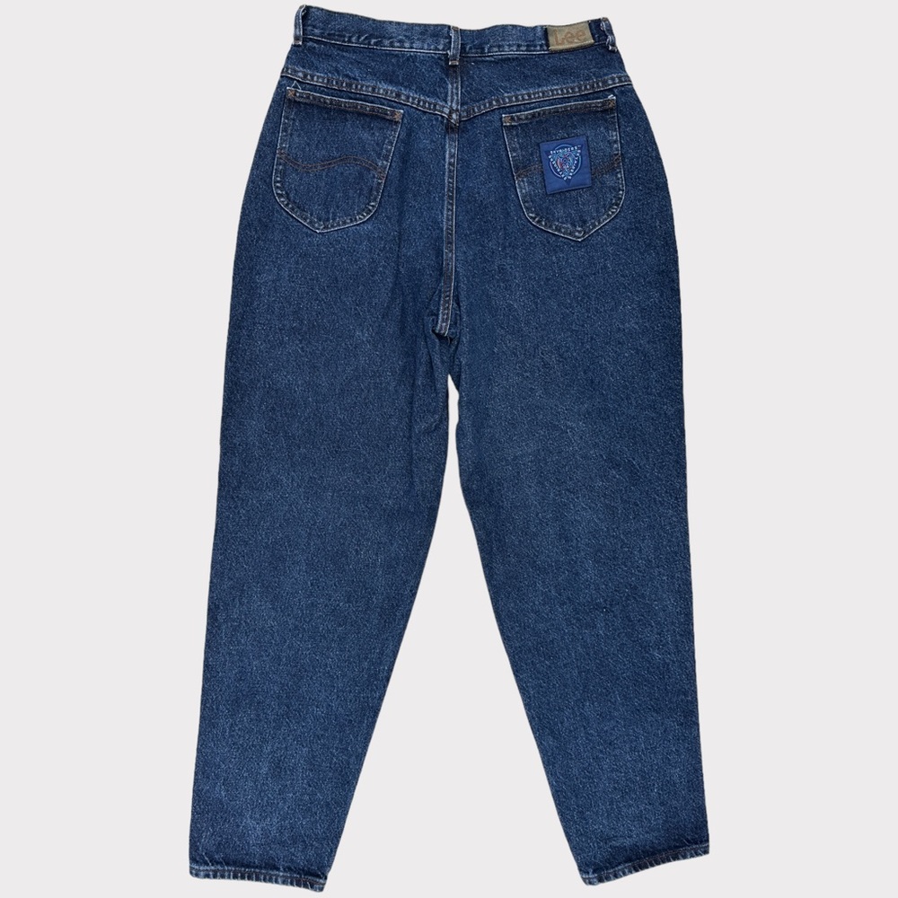 Vintage Lee Skyriders High Rise Pleated Jeans Dark Wash Size 18 - Picture 5 of 9